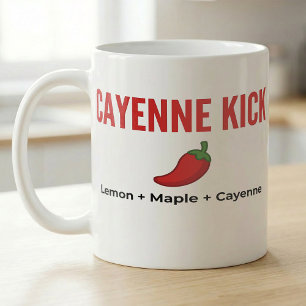 Cayenne Kick Zitronen-Ahorn-Rezept Kaffeetasse