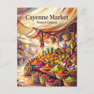 Cayenne Markt Französisch-Guayana Postkarte