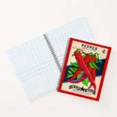 Cayenne-Paprika-Packung aus den 50er Jahren Notizblock (Innenseite)