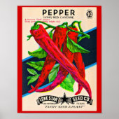 Cayenne-Paprika-Packung aus den 50er Jahren Poster (Vorne)