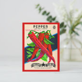 Cayenne-Paprika-Packung aus den 50er Jahren Postkarte (Stehend Vorderseite)