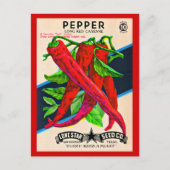 Cayenne-Paprika-Packung aus den 50er Jahren Postkarte (Vorderseite)