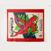 Cayenne-Paprika-Packung aus den 50er Jahren Wandteppich (Vorderseite (Horizontal))