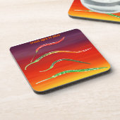 Cayenne Paprikaschoten Getränkeuntersetzer (Linke Seite)