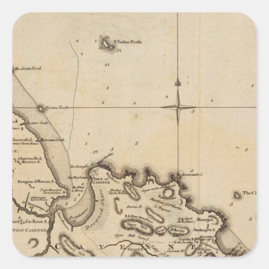 Cayenne Quadratischer Aufkleber (Vorderseite)