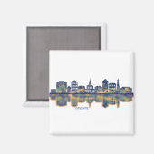 Cayenne Skyline Magnet (Vorderseite/Rückseite)
