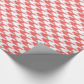Cayenne & White Hahnentrittmuster Pattern Geschenkpapier (Ecke)