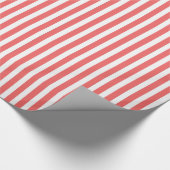 Cayenne & White Striping Muster Geschenkpapier (Ecke)