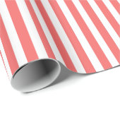 Cayenne & White Striping Muster Geschenkpapier (Rolleneckpunkt)