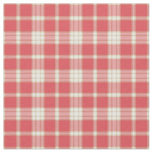 Cayennepfeffer und korallenrote rosa Mode kariert Stoff
