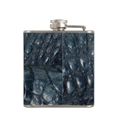 Cayman Crocodile Skin Reptile Flachmann (Rückseite)