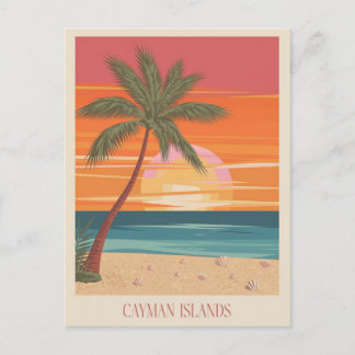 Cayman Insel Illustration Postkarte