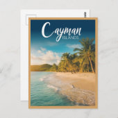 Cayman Insel Ocean Beach Postkarte (Vorne/Hinten)