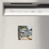 "Cayman Island Boats" Foto mit Logo Magnet (In Situ (Geschirrspüler))