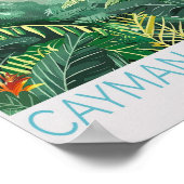 Cayman Island Travel Poster, Caribbean Sea Wall Poster (Ecke)