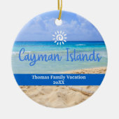 Cayman Islands Beach Vacation Family Trip Keramik Ornament (Vorne)