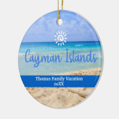 Cayman Islands Beach Vacation Family Trip Keramik Ornament (Links)