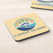 Cayman Islands Caribbean Getränkeuntersetzer (Linke Seite)