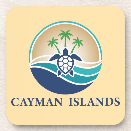 Cayman Islands Caribbean Getränkeuntersetzer (Vorderseite)