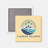 Cayman Islands Caribbean Magnet (Vorderseite/Rückseite)