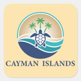 Cayman Islands Caribbean Quadratischer Aufkleber