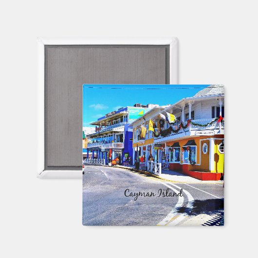 Cayman Islands Colorful Shops Magnet (Vorderseite/Rückseite)