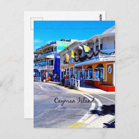 Cayman Islands Colorful Shops Postkarte (Vorne/Hinten)
