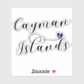 Cayman Islands Flaggenherz, Cayman Isles Aufkleber (Blatt)