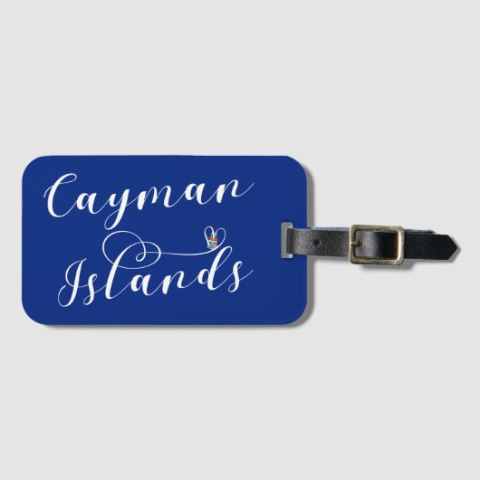 Cayman Islands Flaggenherz, Cayman Isles Gepäckanhänger (Vorderseite (Horizontal))