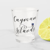 Cayman Islands Flaggenherz, Cayman Isles Schnapsglas (Vorderseite)