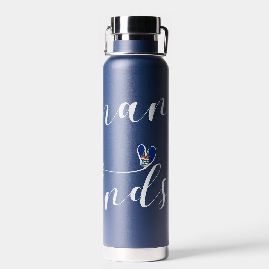 Cayman Islands Flaggenherz, Cayman Isles Trinkflasche (Rückseite)