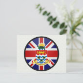 Cayman Islands Quality Flag Circle Postkarte (Stehend Vorderseite)