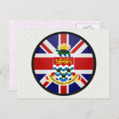 Cayman Islands Quality Flag Circle Postkarte (Vorne/Hinten)