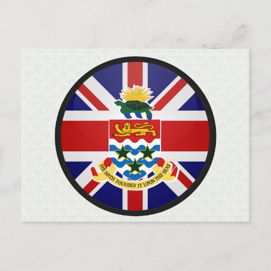Cayman Islands Quality Flag Circle Postkarte (Vorderseite)