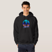 Cayman Islands Retro Tropical Palm Trees Vacation Hoodie (Vorne ganz)