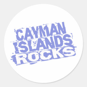 Cayman Islands Rocks Runder Aufkleber