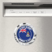 Cayman Islands Round Emblem Magnet (In Situ (Geschirrspüler))