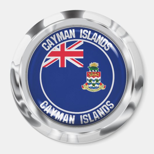 Cayman Islands Round Emblem Magnet (Vorne)