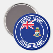 Cayman Islands Round Emblem Magnet (Vorderseite/Rückseite)