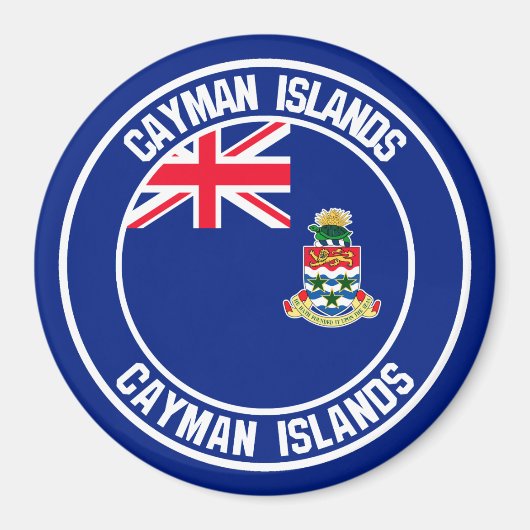 Cayman Islands Round Emblem Magnet (Vorne)