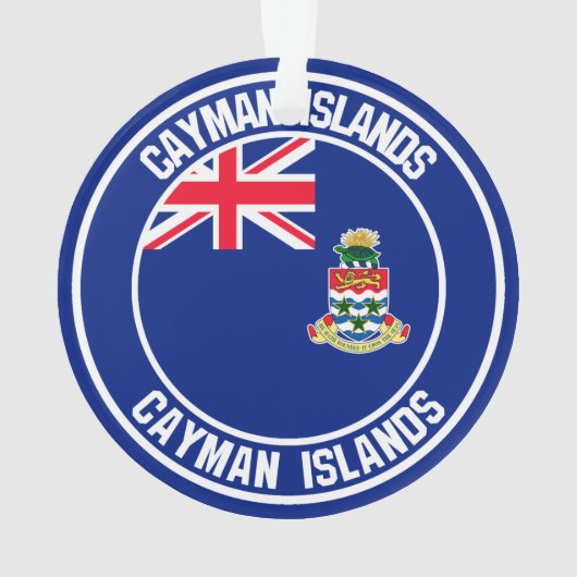 Cayman Islands Round Emblem Ornament (Rückseite)