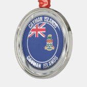 Cayman Islands Round Emblem Ornament Aus Metall (Links)