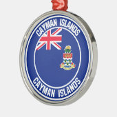 Cayman Islands Round Emblem Ornament Aus Metall (Links)