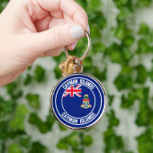 Cayman Islands Round Emblem Schlüsselanhänger (Hand)