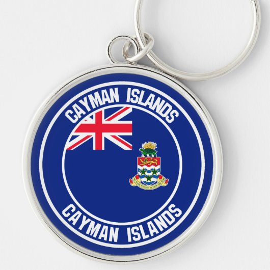 Cayman Islands Round Emblem Schlüsselanhänger (Vorne)