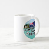 "Cayman Islands Sun & Fun" mit Flagge Kaffeetasse (VorderseiteRechts)