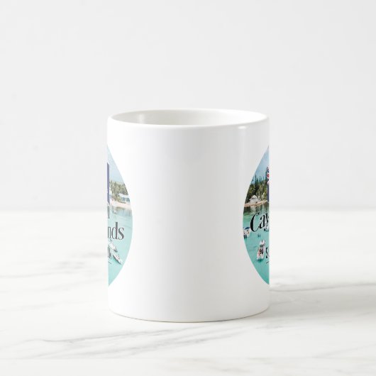 "Cayman Islands Sun & Fun" mit Flagge Kaffeetasse (Mittel)