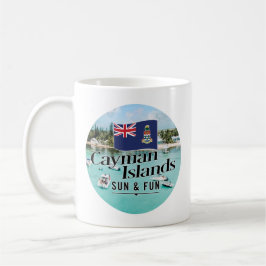 "Cayman Islands Sun & Fun" mit Flagge Kaffeetasse