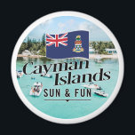 "Cayman Islands Sun & Fun" mit Flagge Magnet<br><div class="desc">"Cayman Islands Sun & Fun" mit Flag. Das Design zeichnet sich durch eine schöne Strandlandschaft aus. Ein hervorragendes Geschenk für Familie oder Freunde. Vielen Dank für die Unterstützung und für den Besuch meines Stores - UniquelyDistinct. Sie können dieses Design auf andere Zazzle Produkte übertragen.</div>