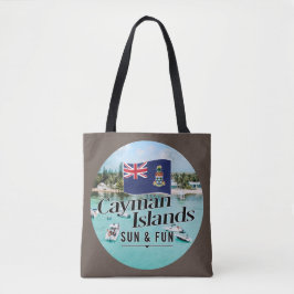 "Cayman Islands Sun & Fun" mit Flagge Tasche